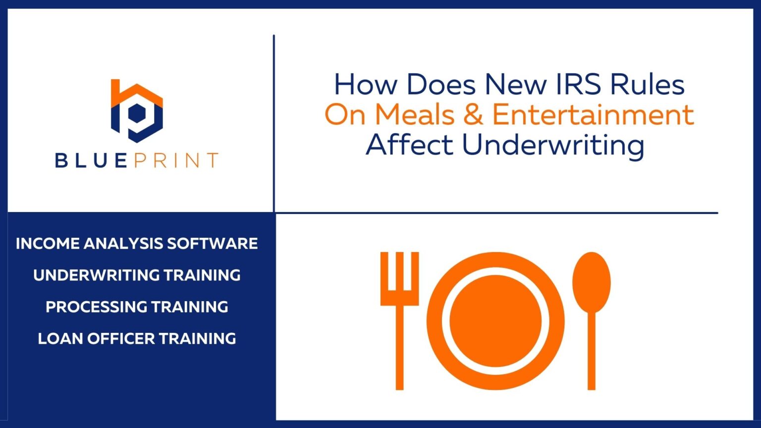 IRS Changes for Meals and Entertainment Blueprint