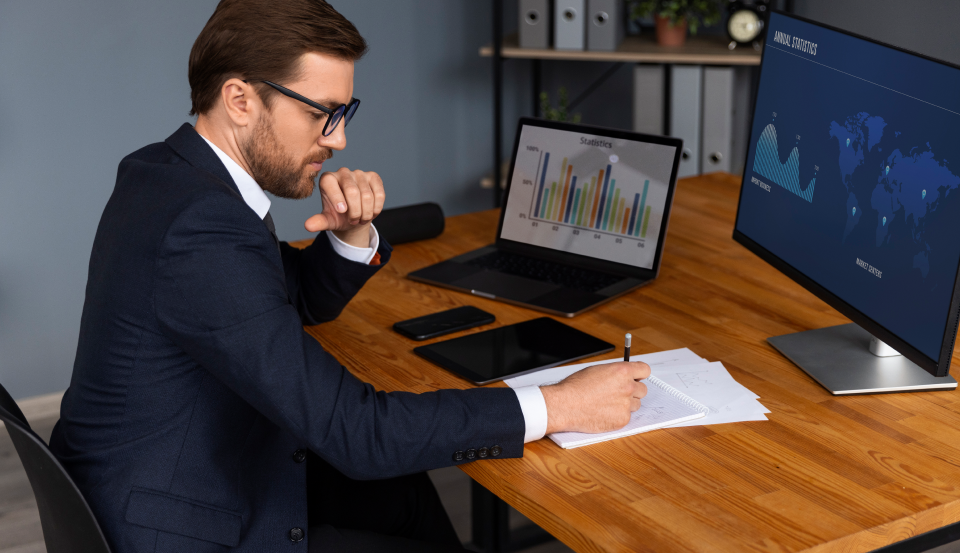A lender reviews an FHA loan file at their desk